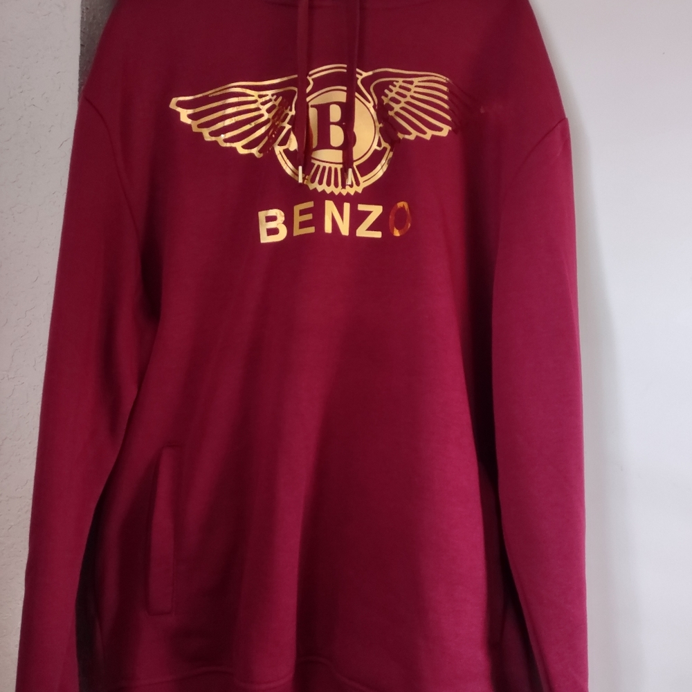 Maroon Benzo pull over sweatshirt